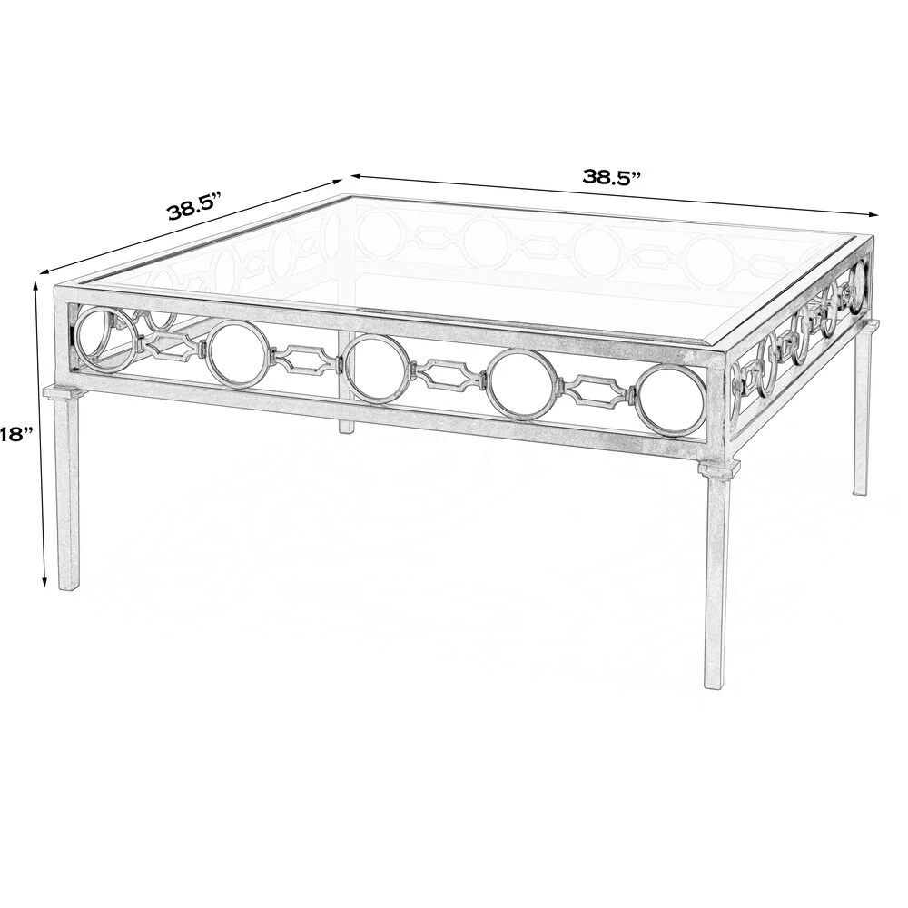 Southport Iron Outdoor Coffee Table In Black - Image 3