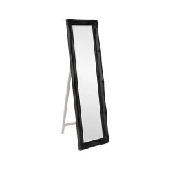 Queen Ann 66 X 18 Inch Glossy Black Floor Mirror