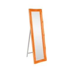 Queen Ann 66 X 18 Inch Glossy Orange Floor Mirror