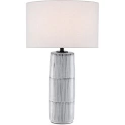 Chaarla 29 Inch 150 Watt Off White/Gray Table Lamp Portable Light