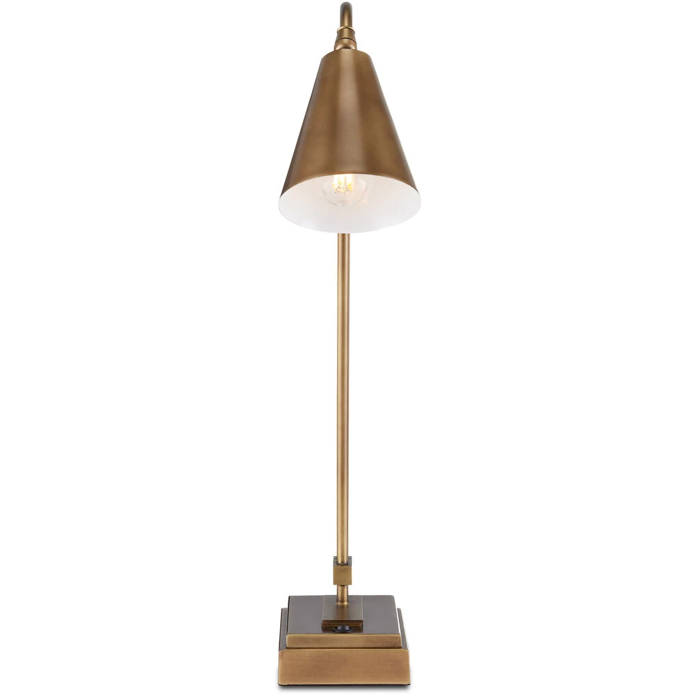 Symmetry 21 Inch Antique Brass Desk Lamp Portable Light - Image 3