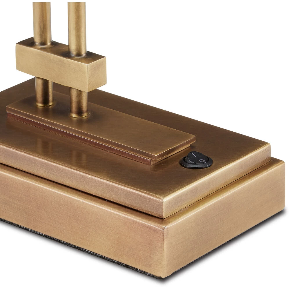 Symmetry 21 Inch Antique Brass Desk Lamp Portable Light - Image 4