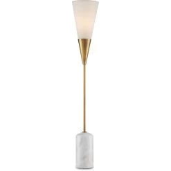 Martini 37 Inch 7 Watt Antique Brass And White Table Lamp Portable Light