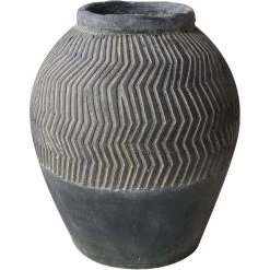 Chevron Gray Pot