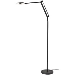 Adesso Gordon 67 Inch 9.00 Watt Black LED Floor Lamp Portable Light