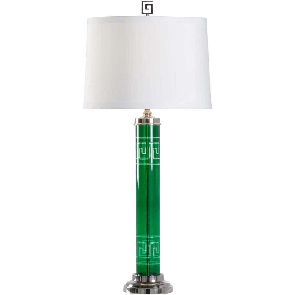 Wildwood 100.00 Watt Green/Polished Nickel Table Lamp Portable Light