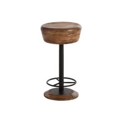Caymus 24 Inch Natural Wood/Natural Iron Counter Stool