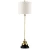 Messenger 26 Inch 60 Watt Vintage Brass/Black Table Lamp Portable Light