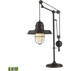 Farmhouse 32 Inch 9.00 Watt Oil Rubbed Bronze Desk Lamp Portable Light