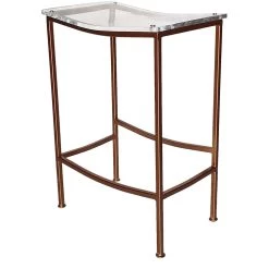 Acrylic 25 Inch Bronze And Clear Counter Stool