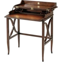 Brooksby 30 X 29 Inch Cerejeira And Mahogany Campaign Desk