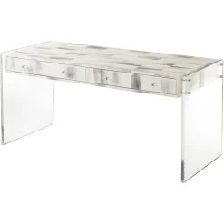 Biscayne 65 X 28 Inch Faux Horn Painted Writing Table