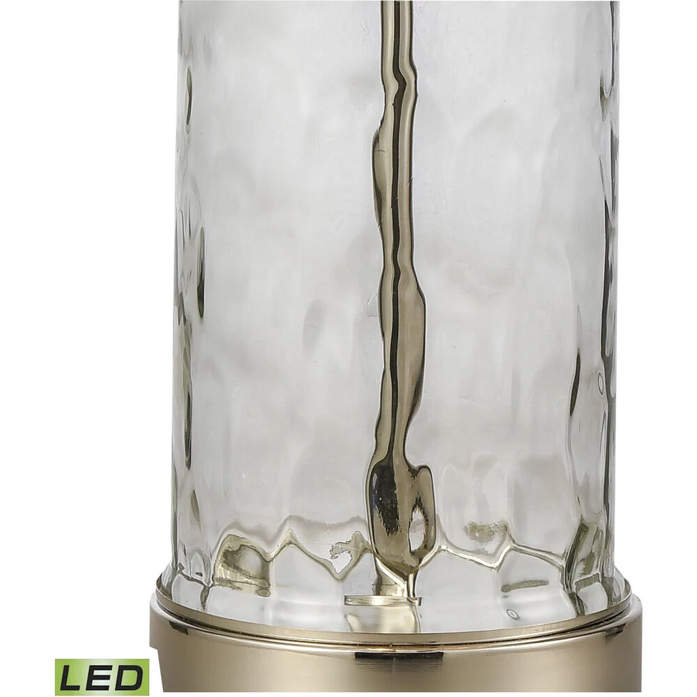Tribeca 27 Inch 9.00 Watt Clear With Polished Nickel Table Lamp Portable Light - Image 3