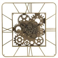 Roman Gear 35 X 32 Inch Wall Clock