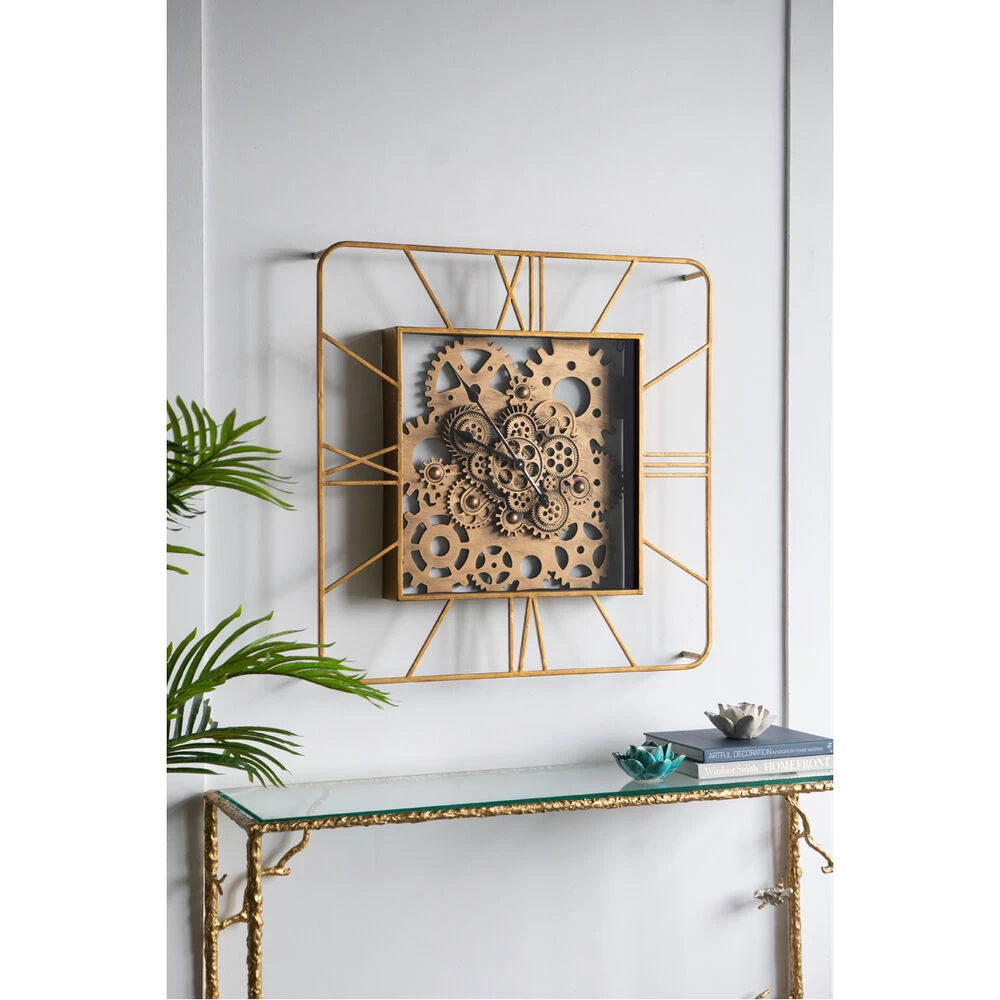 Roman Gear 35 X 32 Inch Wall Clock - Image 6