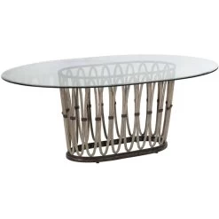 Belmont 78 X 46 Inch Florence Gold Dining Table, Oval Dining Table