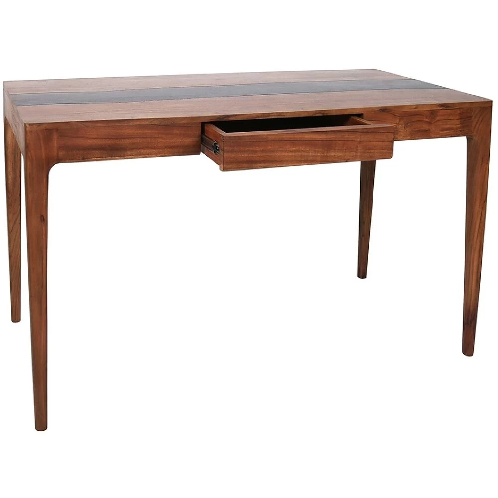 Sierra Brown Writing Desk With Drawer - Image 3