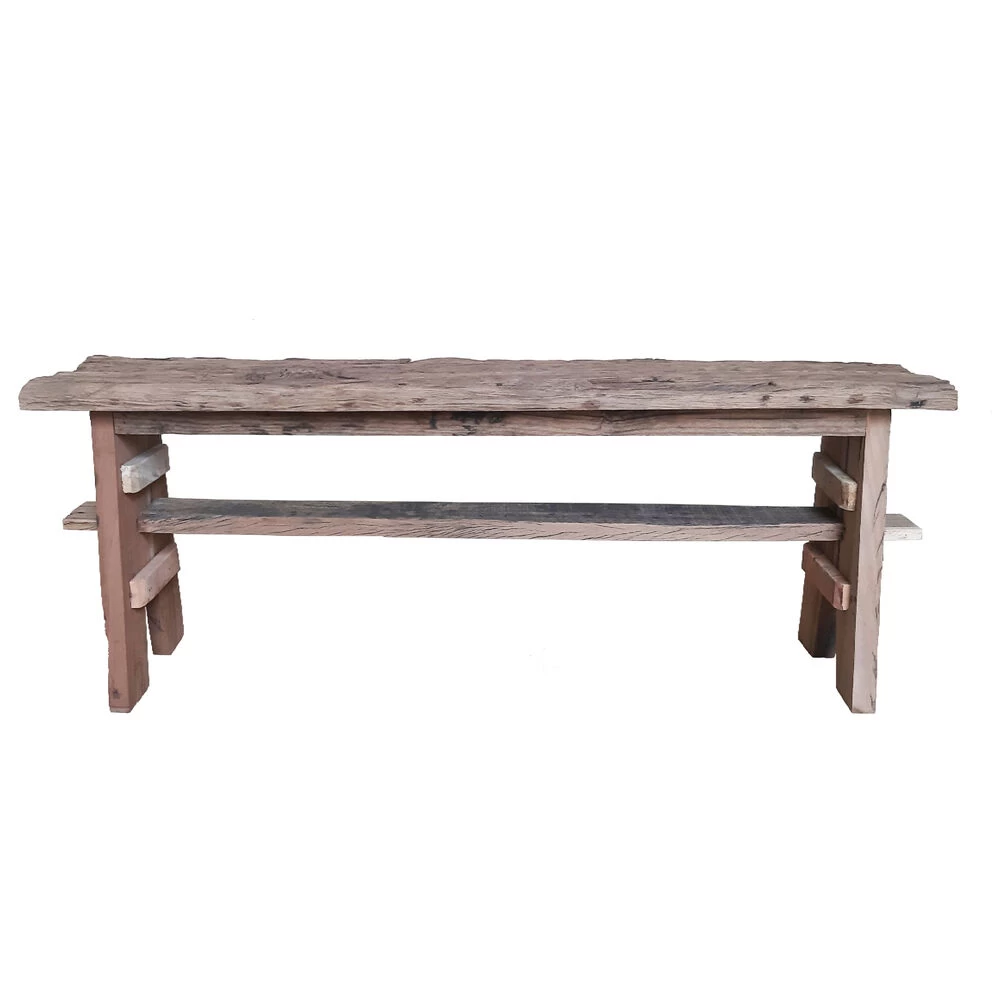 Rustic Natural Garden Bench - Image 2