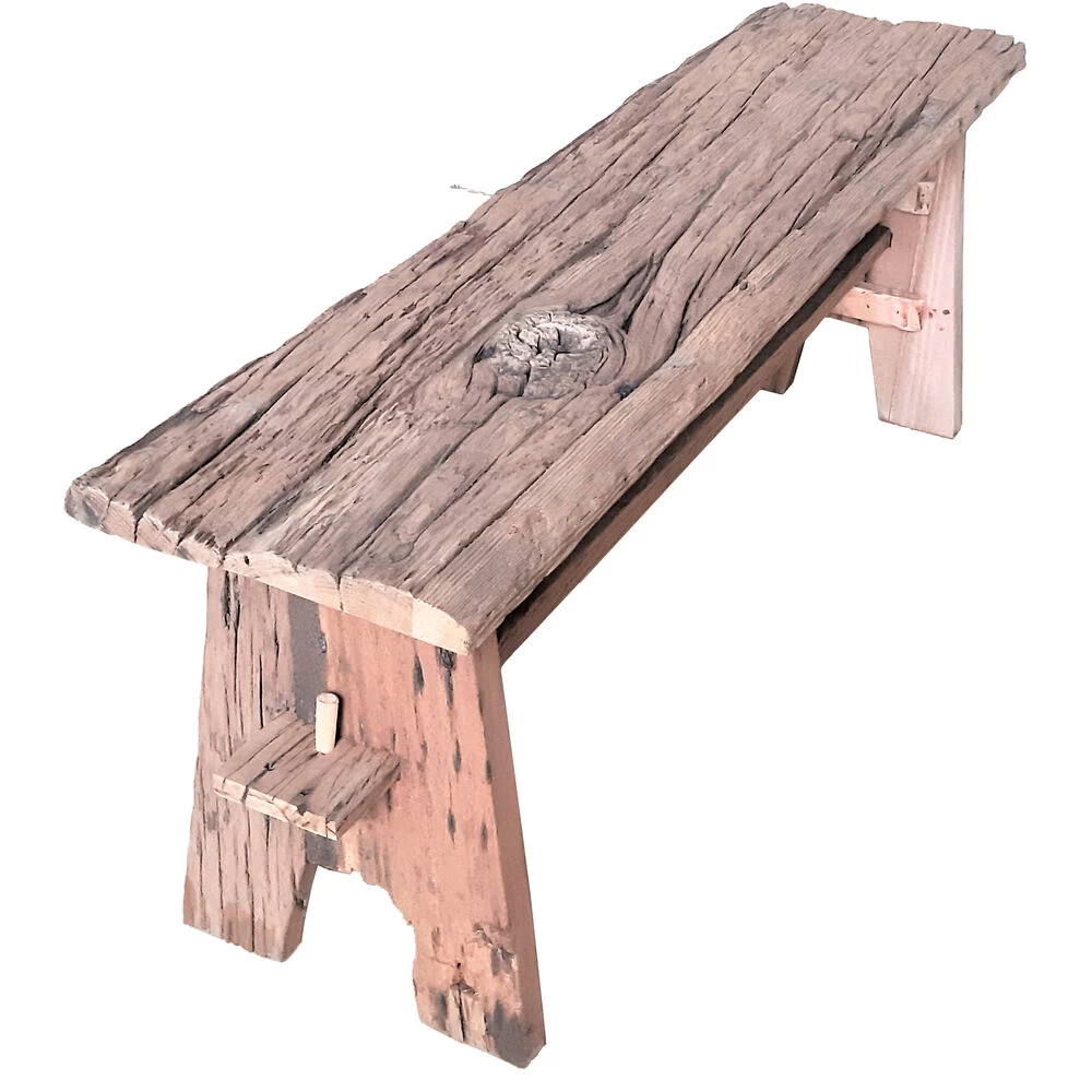 Rustic Natural Garden Bench - Image 5