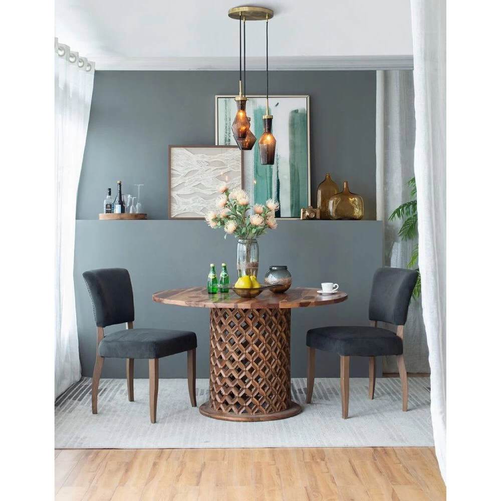 Dugan Grey And Natural Dining Chair - Image 11