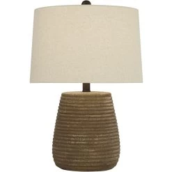 Sandstone 23 Inch 150.00 Watt Vintage Bronze Table Lamp Portable Light