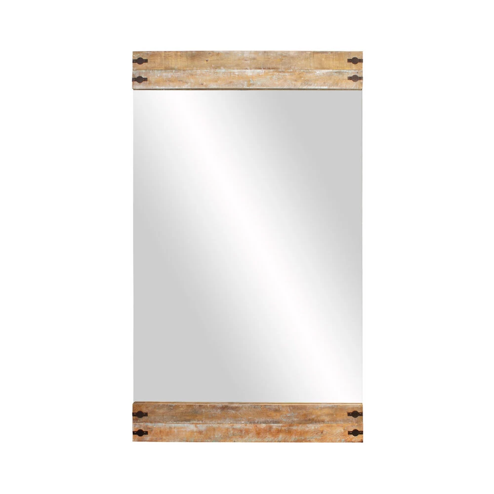 Garrett 82 X 48 Inch Wood And Iron Floor Mirror - Image 2