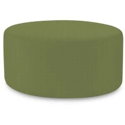 Universal 18 Inch Seascape Moss Outdoor Round Ottoman With Slipcover