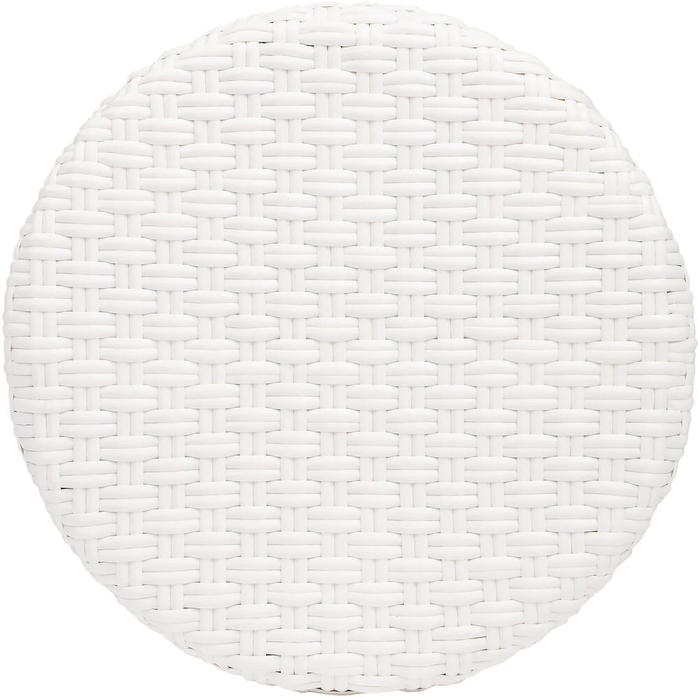 Tobias White Rattan Bar Stool - Image 7