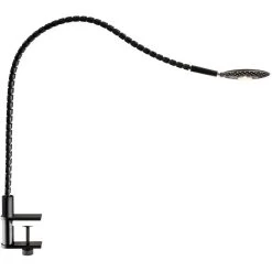 Adesso Natrix 11 Inch 9.00 Watt Black / Brushed Steel Clamp Lamp Portable Light, ADS360