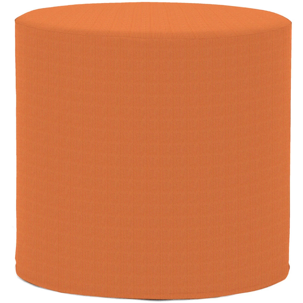 No Tip 17 Inch Seascape Canyon Outdoor Cylinder Ottoman With Cover