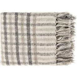 Barke 60 X 50 Inch Light Beige Throw, Rectangle