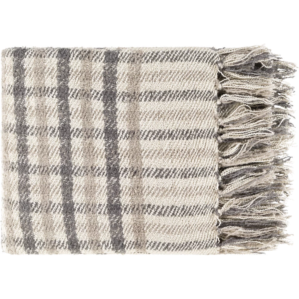 Barke 60 X 50 Inch Light Beige Throw, Rectangle