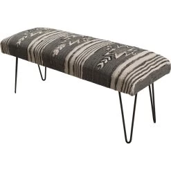 Batu Navy Upholstered Bench
