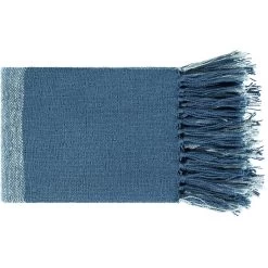 Bufflonne 60 X 50 Inch Blue Throw, Rectangle