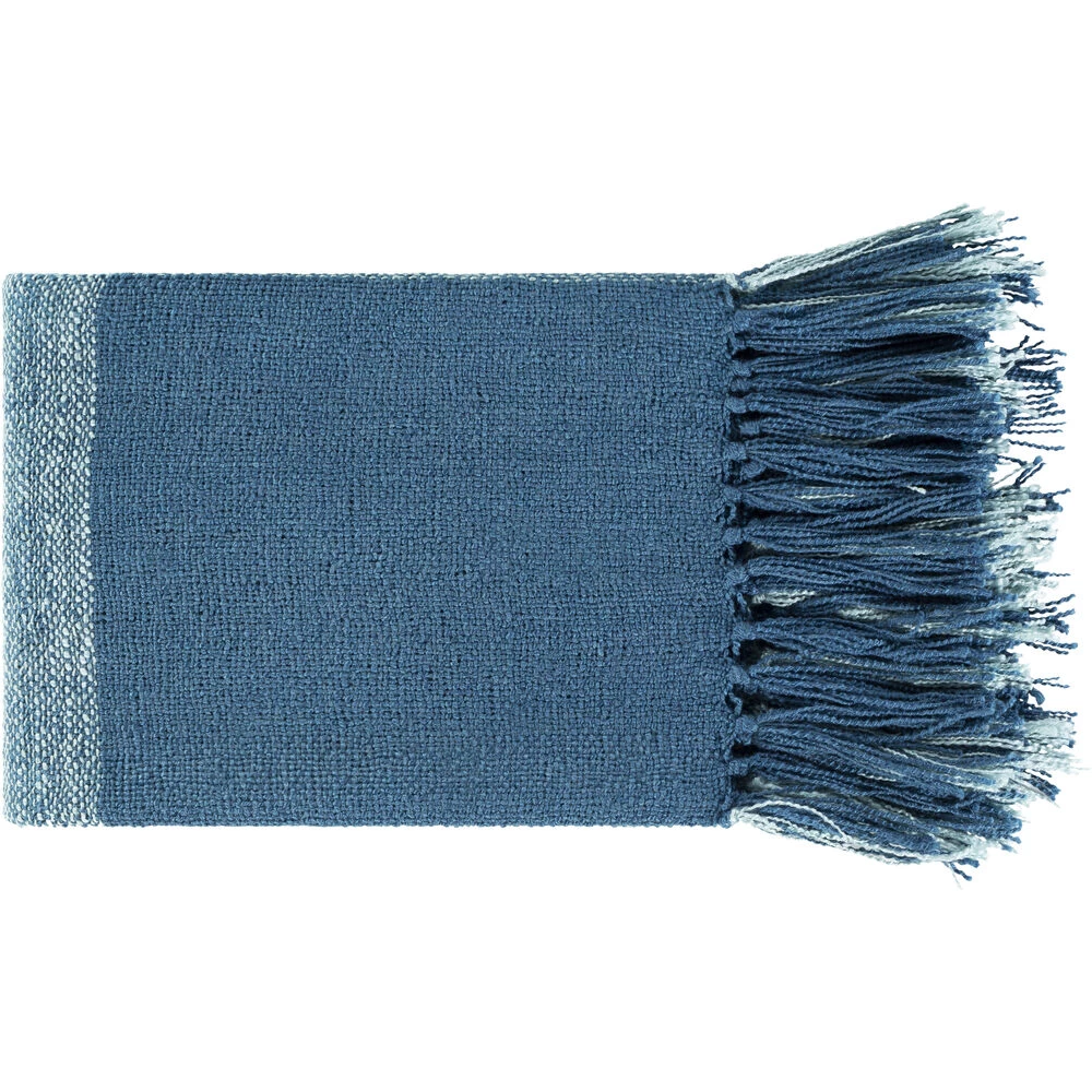 Bufflonne 60 X 50 Inch Blue Throw, Rectangle
