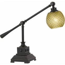 Brandon 21 Inch 60 Watt Dark Bronze Desk Lamp Portable Light
