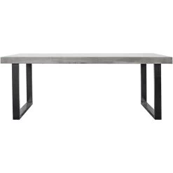 Jedrik 79 X 39.5 Inch Grey Outdoor Dining Table, Large