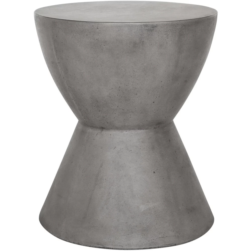 Hourglass 18 Inch Grey Outdoor Stool