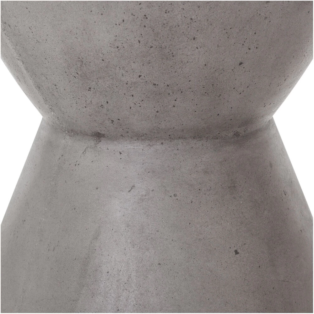 Hourglass 18 Inch Grey Outdoor Stool - Image 2