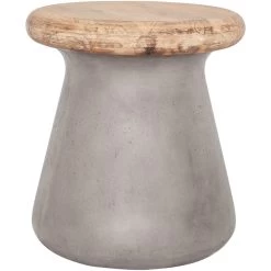 Earthstar 18 Inch Grey Outdoor Stool