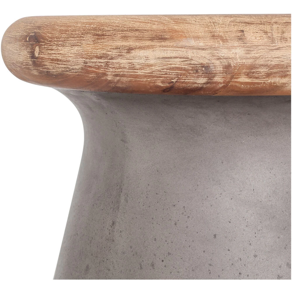 Earthstar 18 Inch Grey Outdoor Stool - Image 3