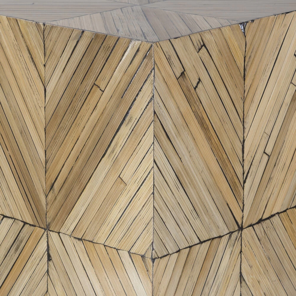 Cane Garden 19.69 X 12.99 Inch Natural End Table - Image 2