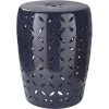 Chantilly 17.7 Inch Navy Outdoor Garden Stool, Medium