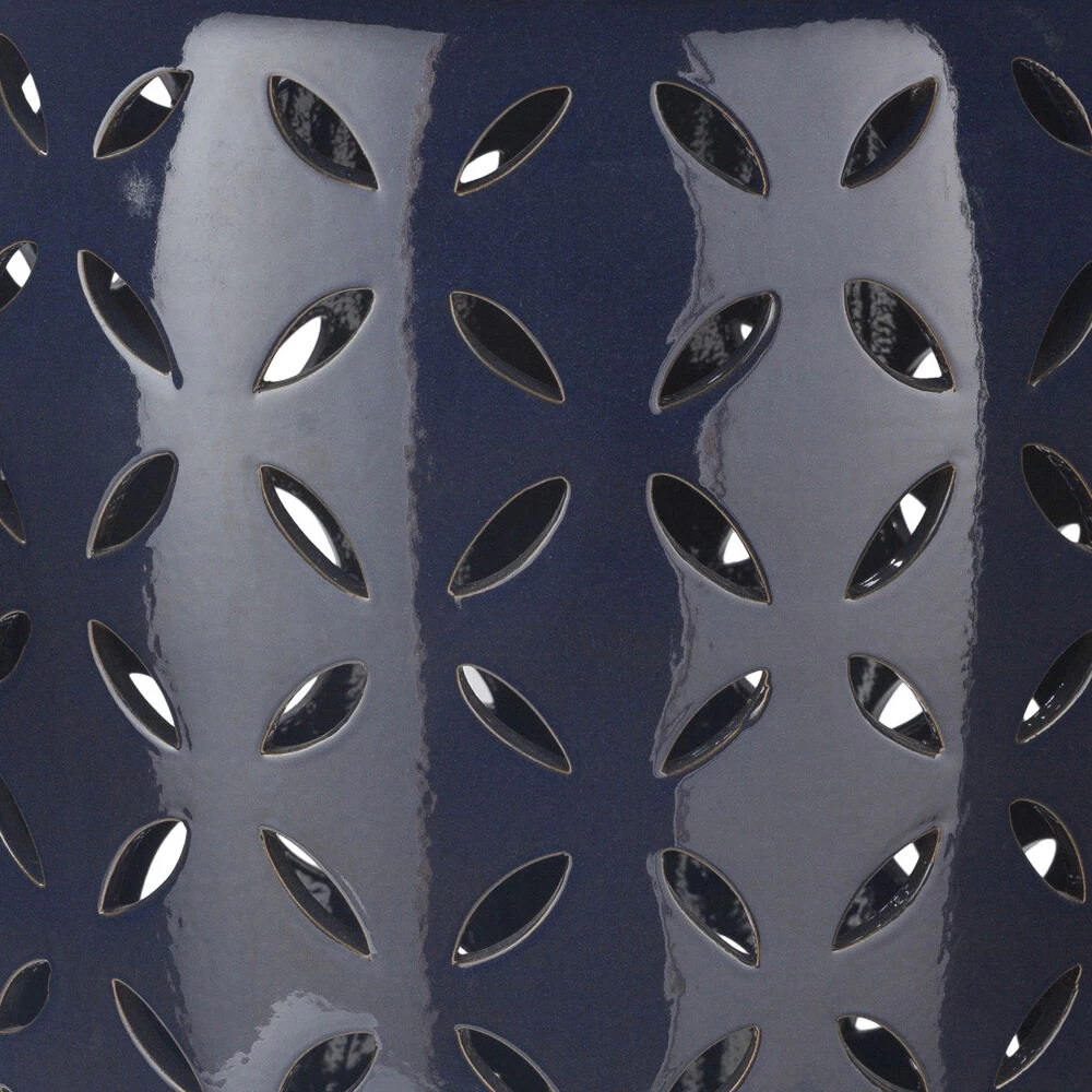 Chantilly 17.7 Inch Navy Outdoor Garden Stool, Medium - Image 2