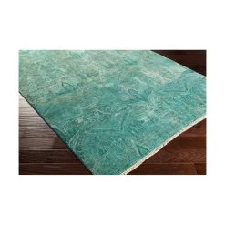 Cheshire 36 X 24 Inch Aqua/Teal/Emerald/Dark Green Rugs, Wool