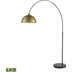 Magnus 76 Inch 9.00 Watt Aged Brass With Black Floor Lamp Portable Light