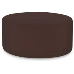 Universal 18 Inch Seascape Chocolate Outdoor Round Ottoman With Slipcover