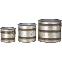 Shelburne Weathered Gray Planter, Set Of 3