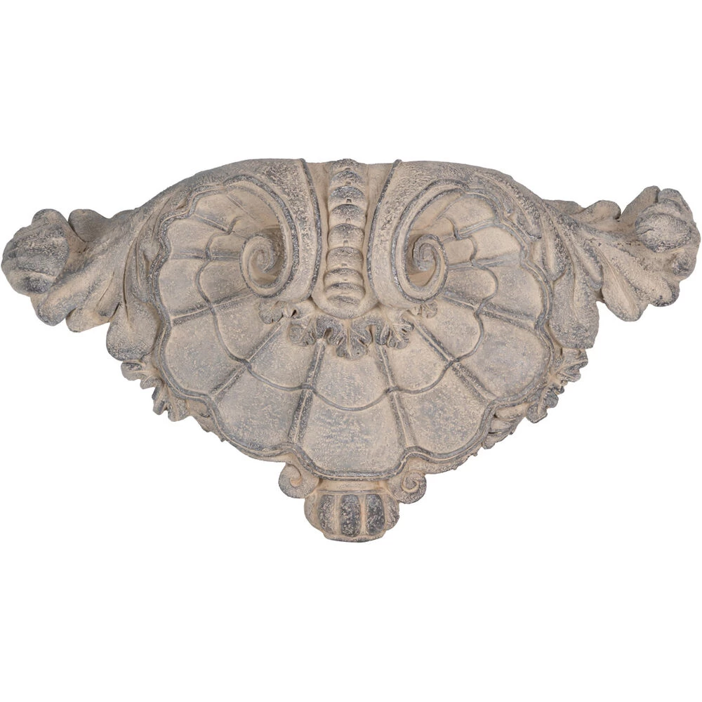 Fluer De Lis Gray Outdoor Wall Planter