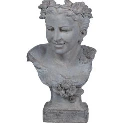 Serene Garden Goddess Gray Outdoor Planter